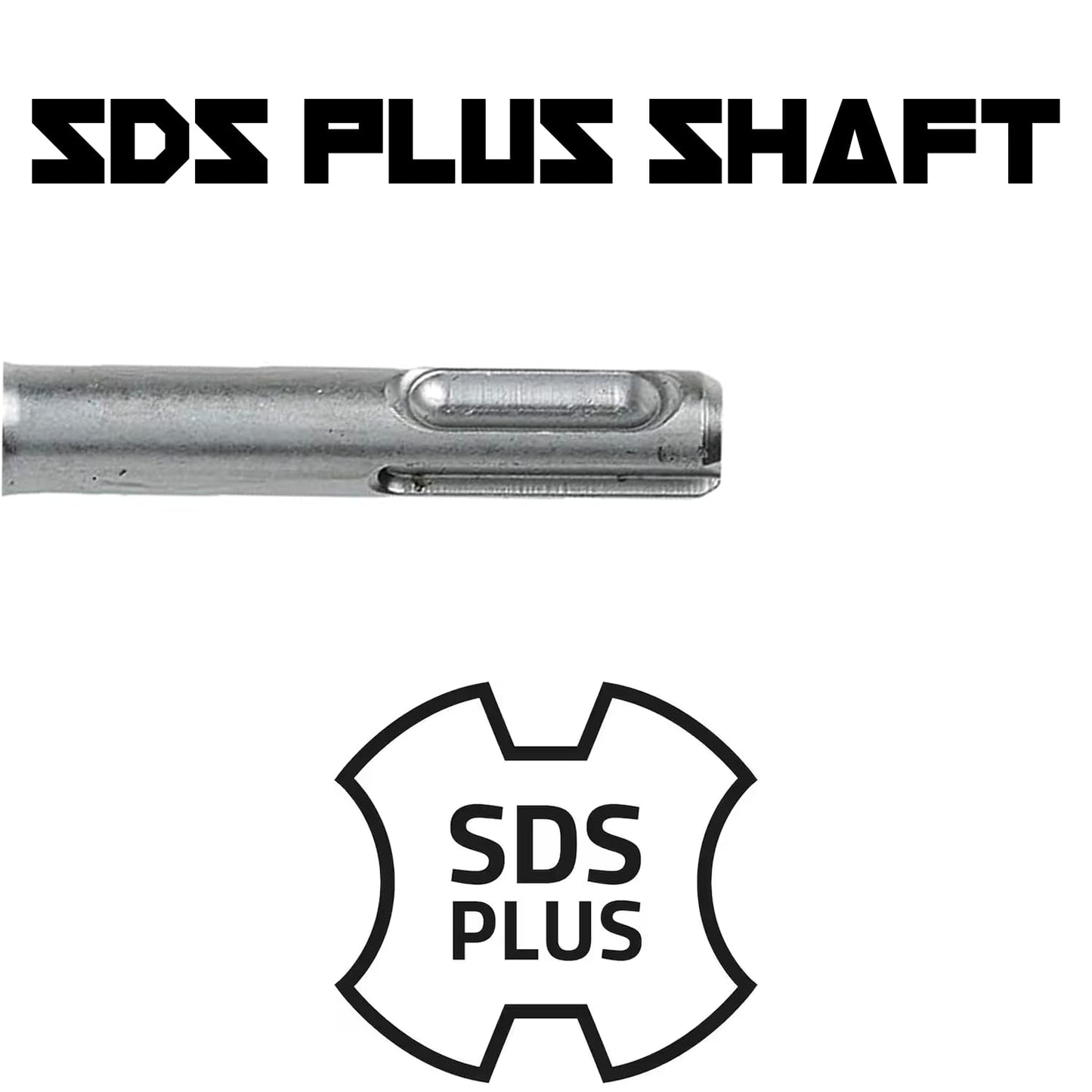 SDS Plus - Broca de mampostería de 1/2 x 18 pulgadas para martillos rotativos (punta de carburo de grado industrial) ext