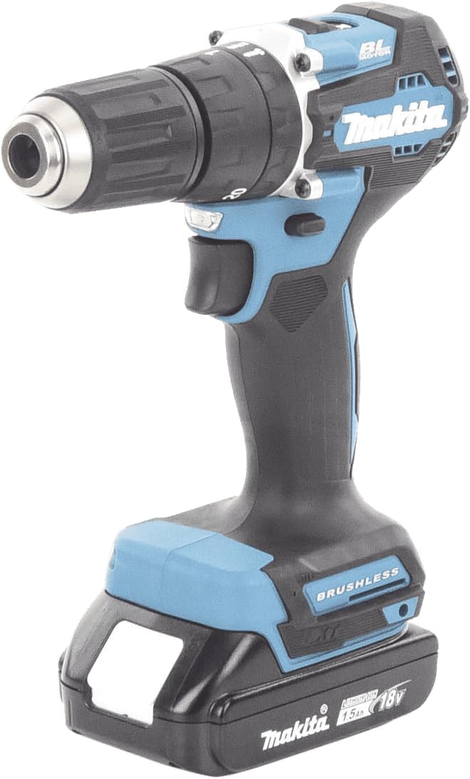 Makita Rotomartillo, taladro, atornillador, con broquero ½” inalambrico 18v. 2 velocidades. DHP487SYX2