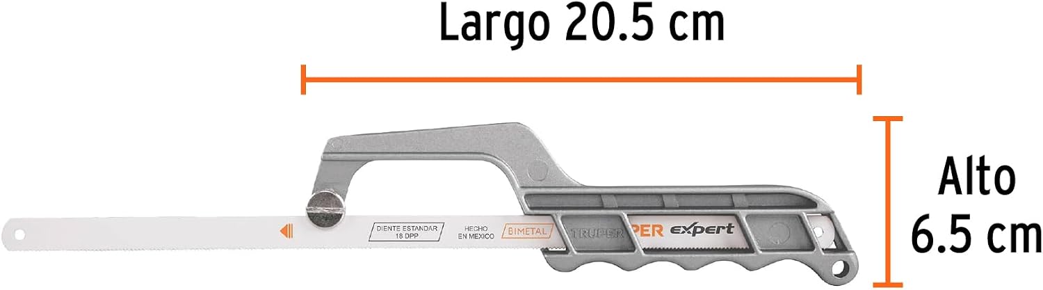 Truper MAT-12, Mini arco de aluminio para segueta 12"