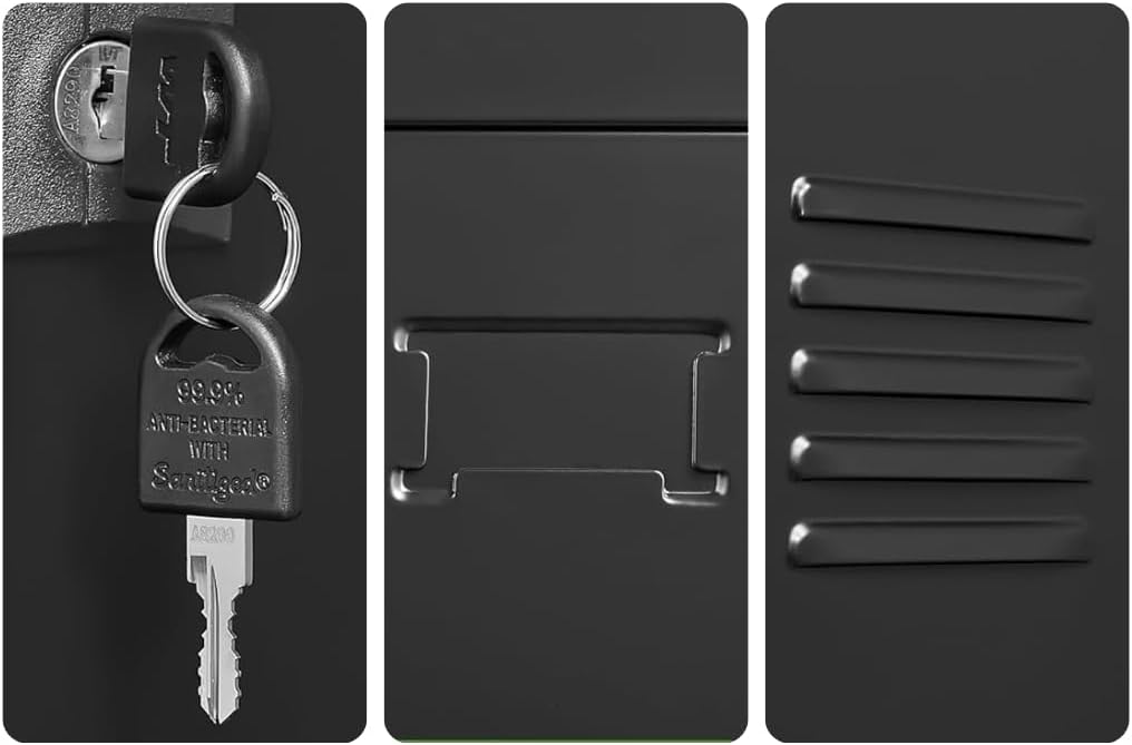 EKE Locker Metalico 185 X 38 X 45 Grande Almacenamiento Resistente Lockers Casilleros de Metal con Llave para Oficina Es