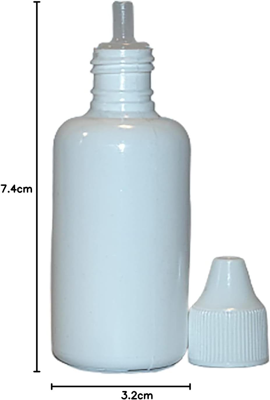 10 Gotero Farmacéutico Plastico Blanco Tapa Insert 30 ML