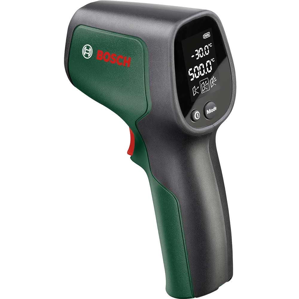 Bosch - Termómetro infrarrojo UniversalTemp (-30°C…+500°C, medición fácil y precisa, 3 grupos de materiales predefinidos