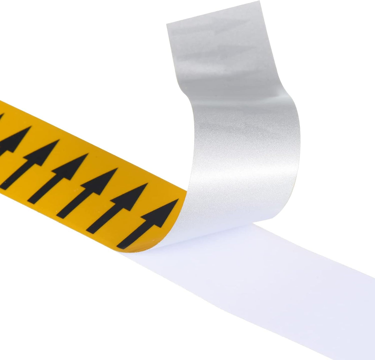 PATIKIL Flujo Flecha Cinta, Polietileno Tubería Marcado Pegatina con Reflectantes Tiras para Tubería Flujo Direccional I