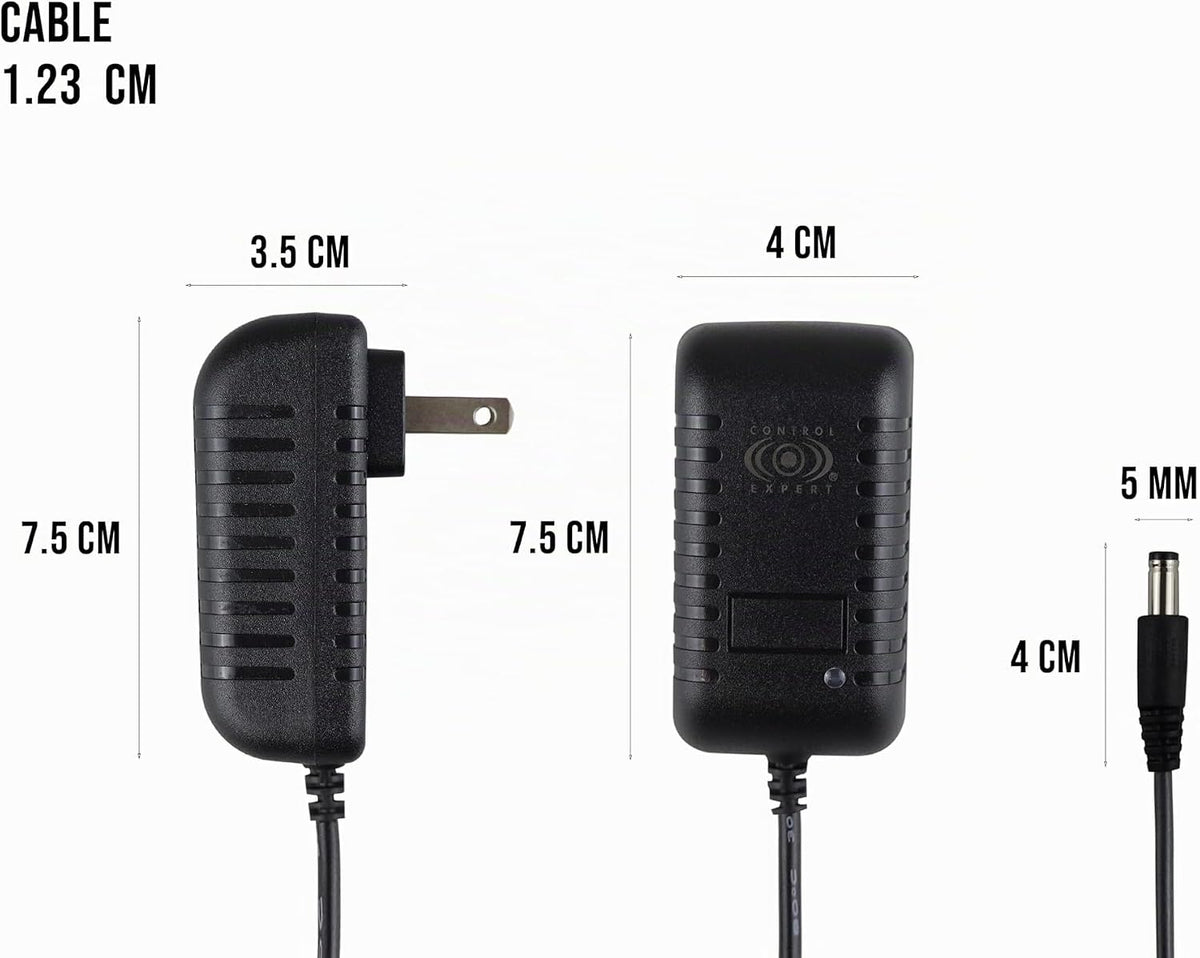 CONTROL EXPERT Cargador Eliminador Adaptador de Corriente Universal 9V 2A Plug 5mm, para Bocinas, Teclados, DVD Portátil