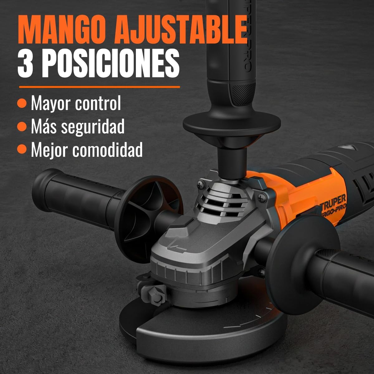 Truper ERGO-4580, Esmeriladora angular 4-1/2" 850 W, ERGO-PRO