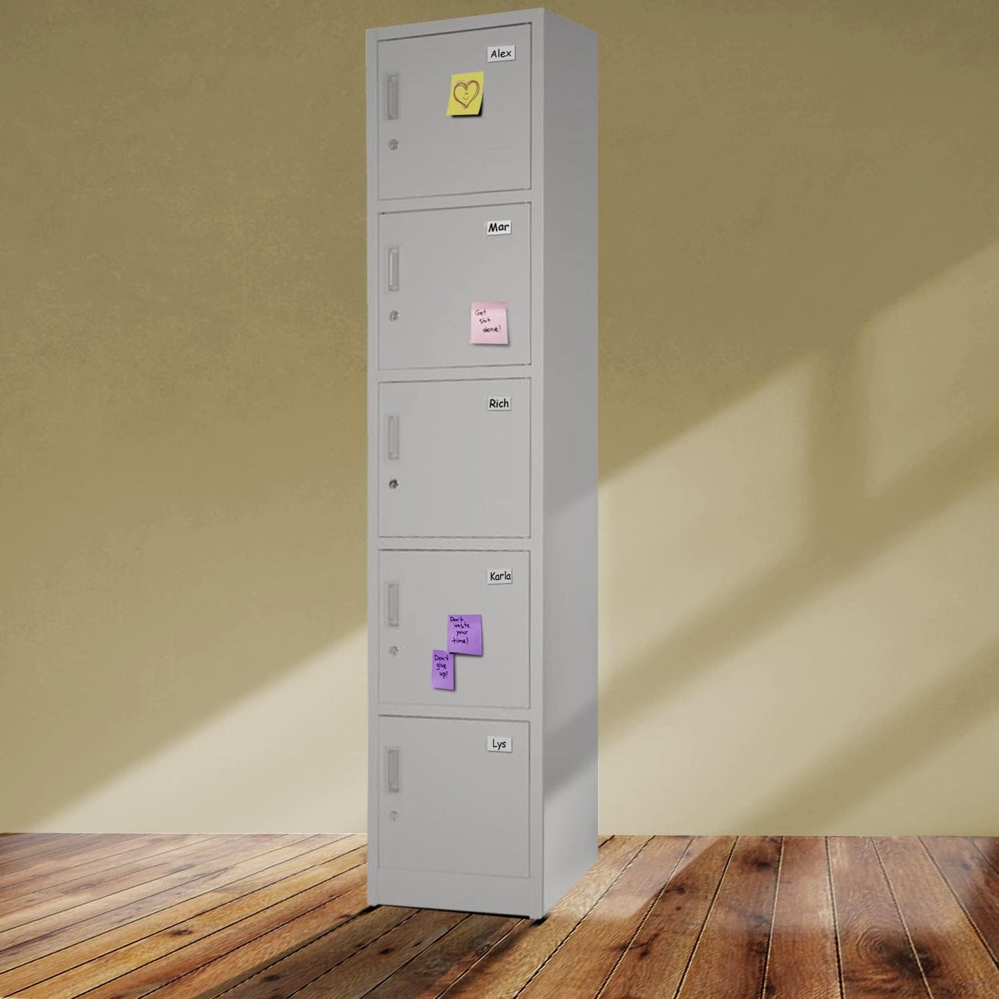 GUTSTARK Rack & Pack Locker Metalico 5 Puertas 180 X 34 X 39 Grande Almacenamiento Resistente Lockers Casilleros de Meta