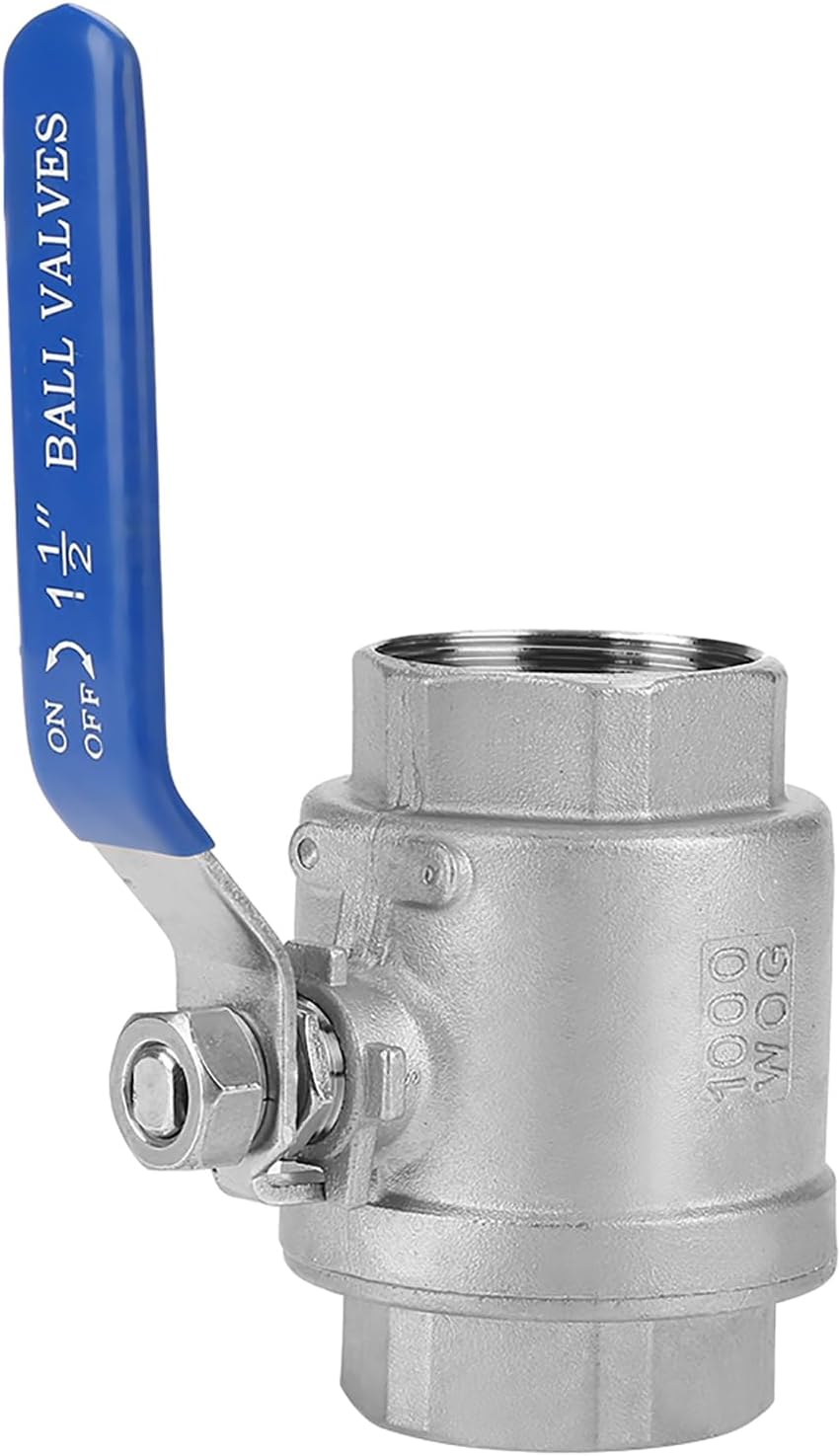 304 Acero Inoxidable 1-1/2 DN40 Válvula de Bola de Dos Piezas 1000 Wog, Apertura Rápida para Control de Agua, Aceite y G