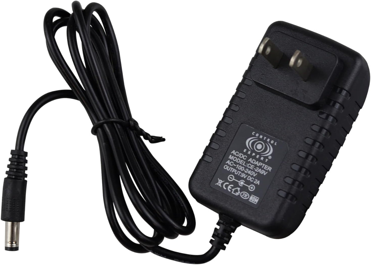 CONTROL EXPERT Cargador Eliminador Adaptador de Corriente Universal 9V 2A Plug 5mm, para Bocinas, Teclados, DVD Portátil