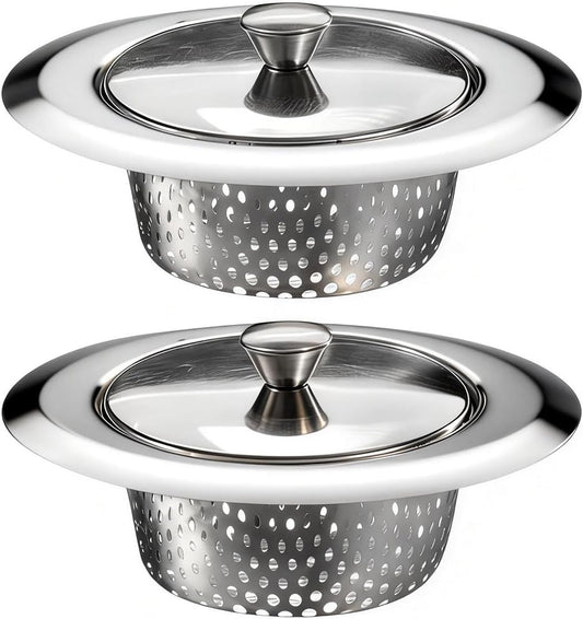 Coladores para Fregadero de Cocina, 2 Coladores De Drenaje Malla De Borde Ancho Filtro, Drenaje para Fregadero de Acero 