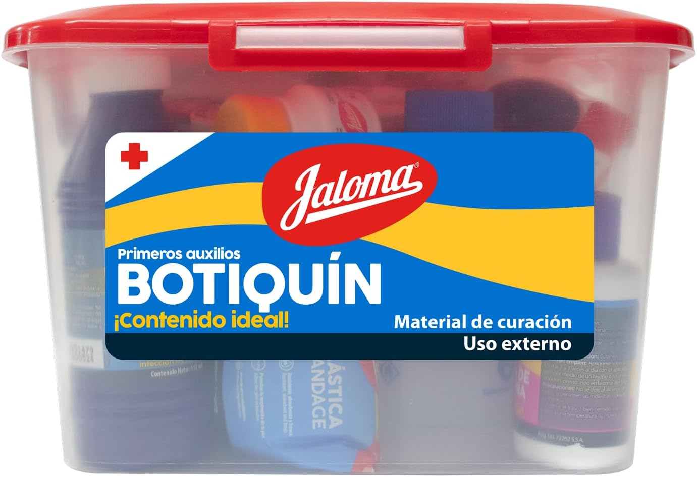 Jaloma | Botiquín de Primeros Auxilios con 22 piezas, Caja Plástica, para el Hogar, Oficina, Automóvil