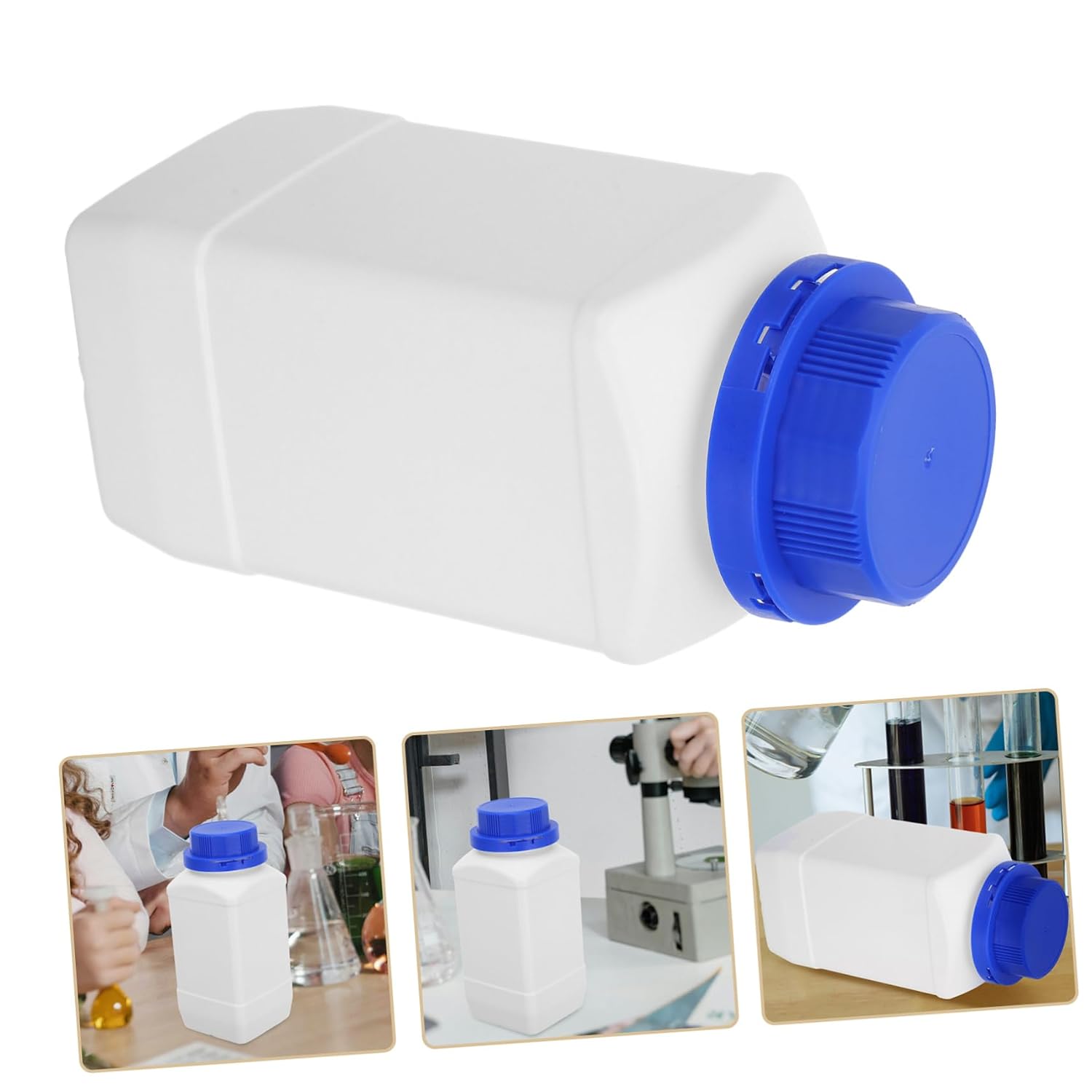 OUNONA Juego De 2 Botellas De Reactivos Químicos De Laboratorio Botellas De Muestra De Agua De 1 L Contenedores De Almac