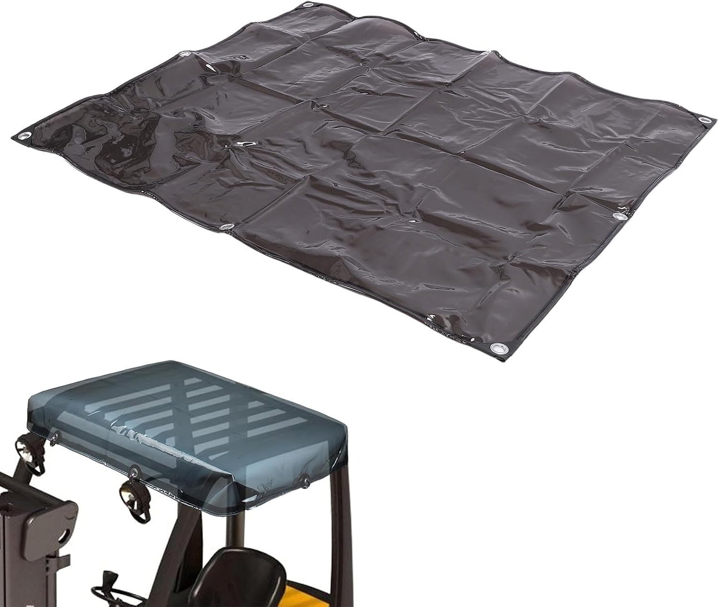 Zunate Cubierta Universal para Montacargas Transparente Tintada, Protector Climático de PVC de 53 X 45 Pulgadas para Sol