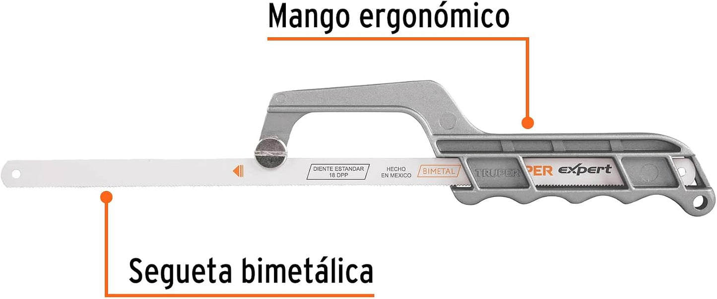 Truper MAT-12, Mini arco de aluminio para segueta 12"