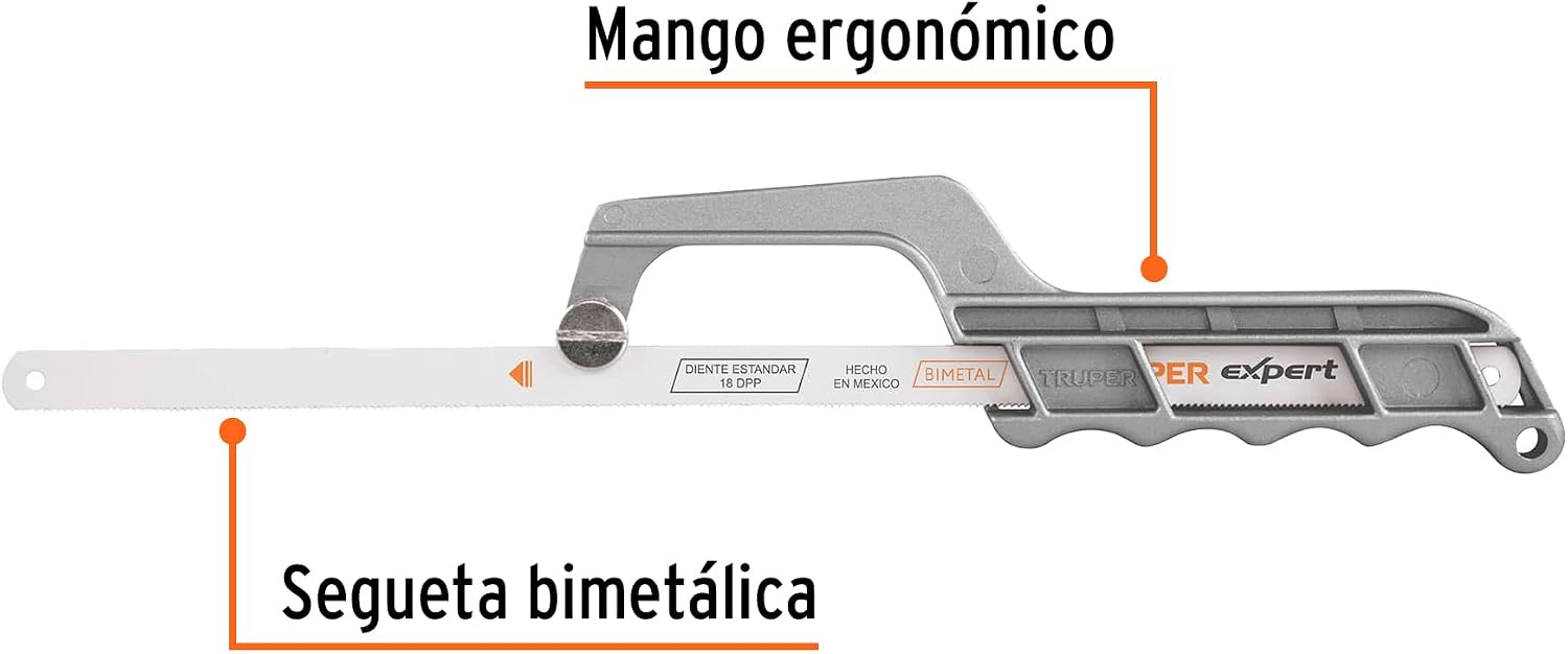 Truper MAT-12, Mini arco de aluminio para segueta 12"