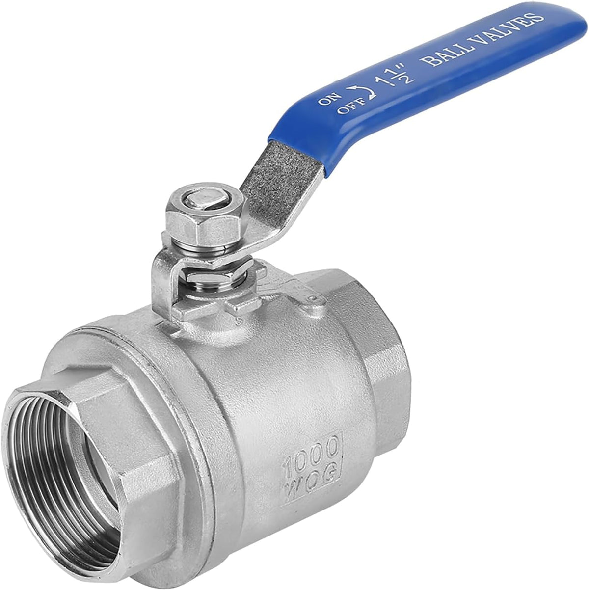 304 Acero Inoxidable 1-1/2 DN40 Válvula de Bola de Dos Piezas 1000 Wog, Apertura Rápida para Control de Agua, Aceite y G