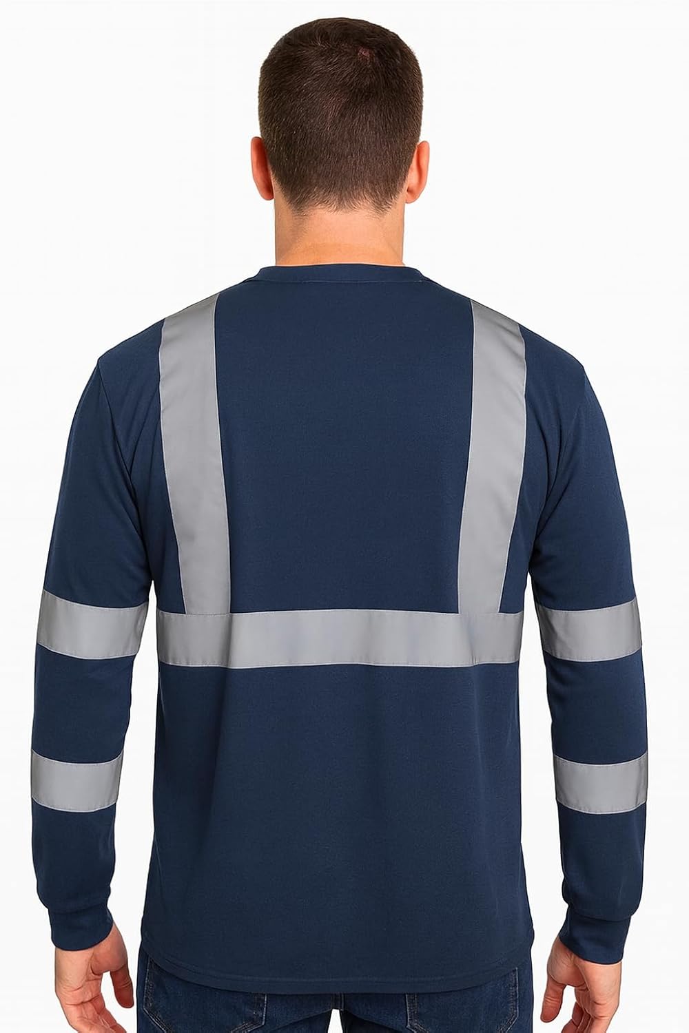 Playera Alta Visibilidad Manga Larga Con Reflejante Sport