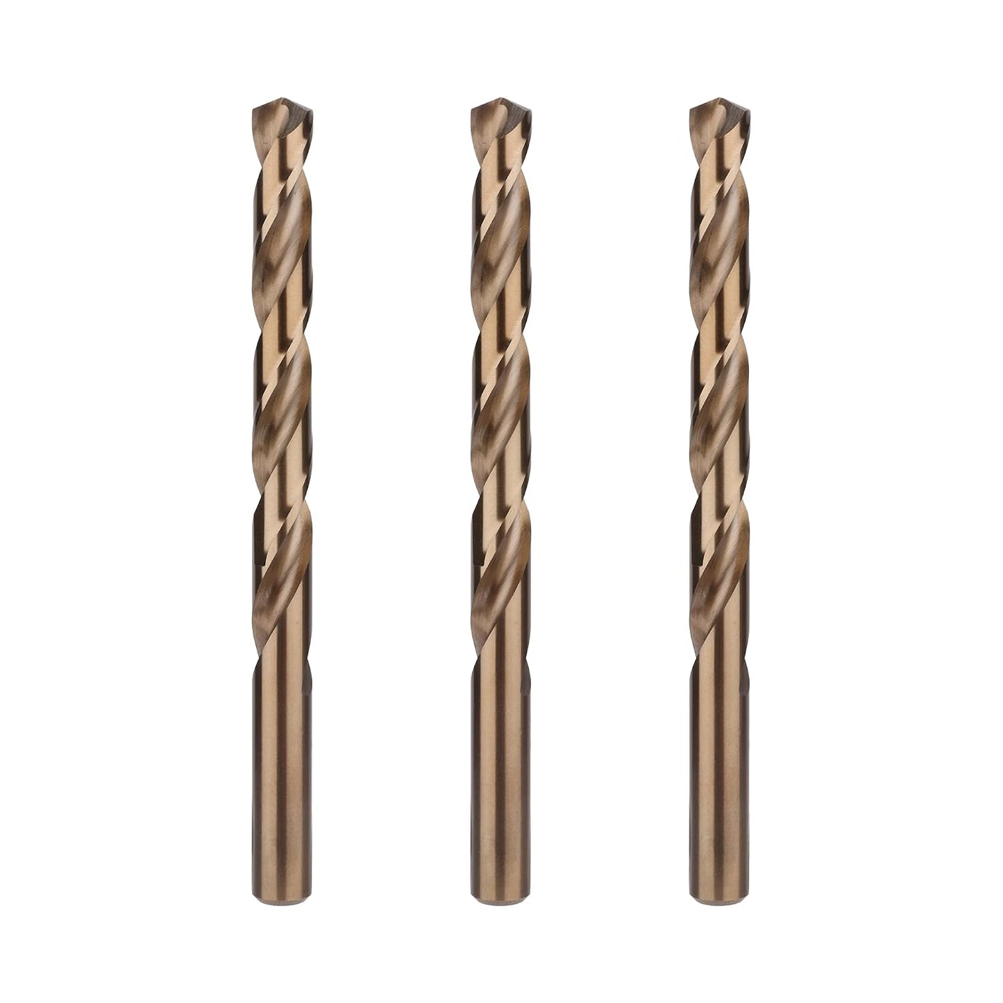 Juego de brocas de cobalto de 3/16 pulgadas, brocas de longitud Jobber con torsión M35, adecuadas para perforar en metal