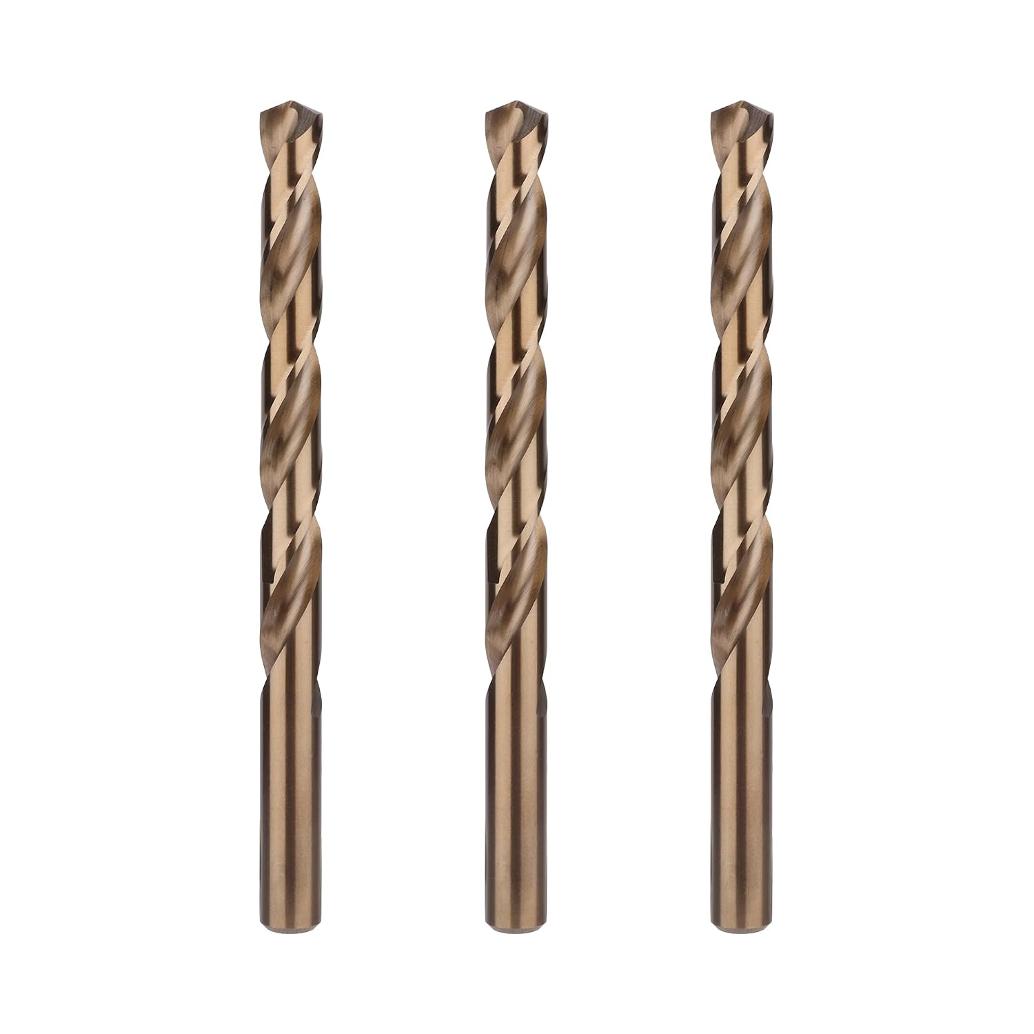 Juego de brocas de cobalto de 3/16 pulgadas, brocas de longitud Jobber con torsión M35, adecuadas para perforar en metal