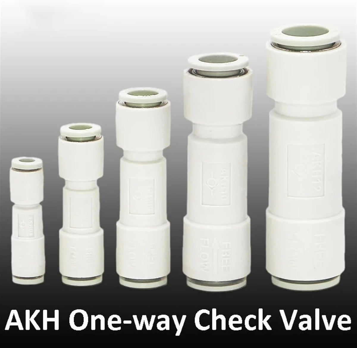Válvula de retención de aire unidireccional, válvula sin retención, 4mm, 6mm, 8mm, 10mm, neumática, AKH4/AKH6/AKH8/AKH10