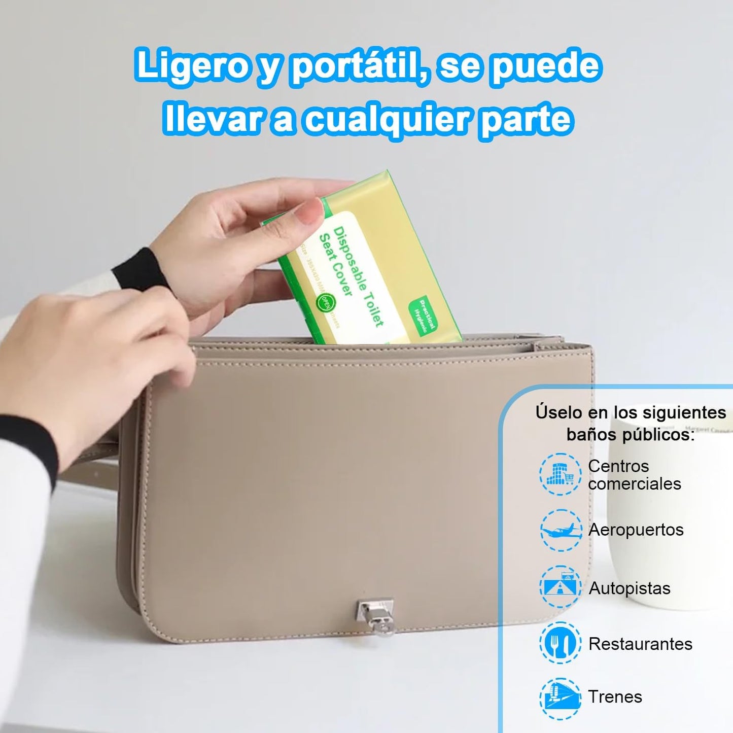 100 Piezas Fundas Desechables para Asiento de Inodoro, Cubierta de Asiento de Inodoro de Papel, Cubierta de Asiento de I