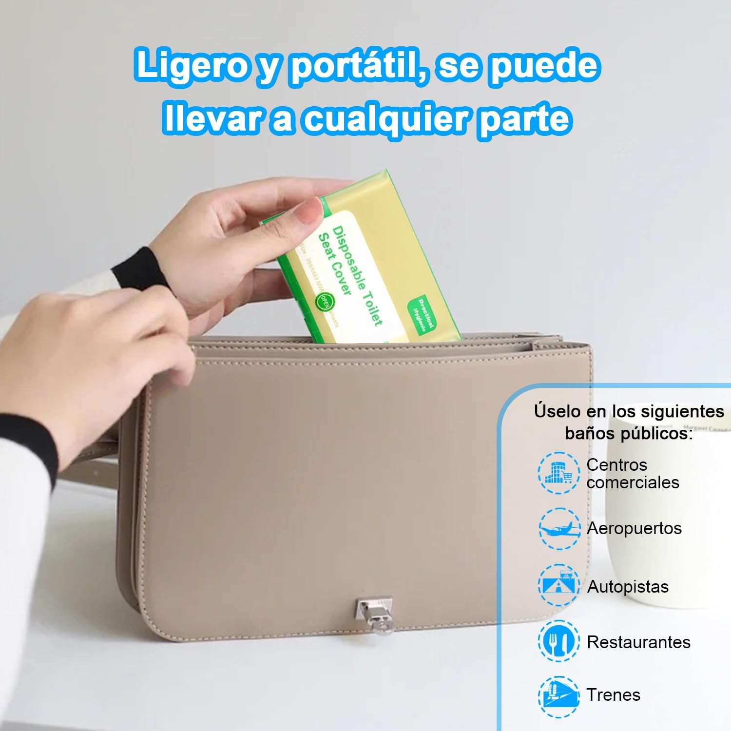 100 Piezas Fundas Desechables para Asiento de Inodoro, Cubierta de Asiento de Inodoro de Papel, Cubierta de Asiento de I