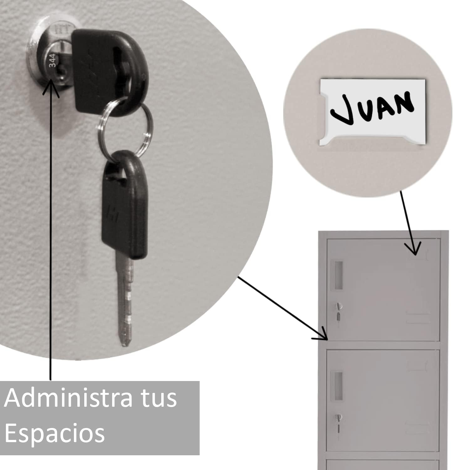 GUTSTARK Rack & Pack Locker Metalico 5 Puertas 180 X 34 X 39 Grande Almacenamiento Resistente Lockers Casilleros de Meta