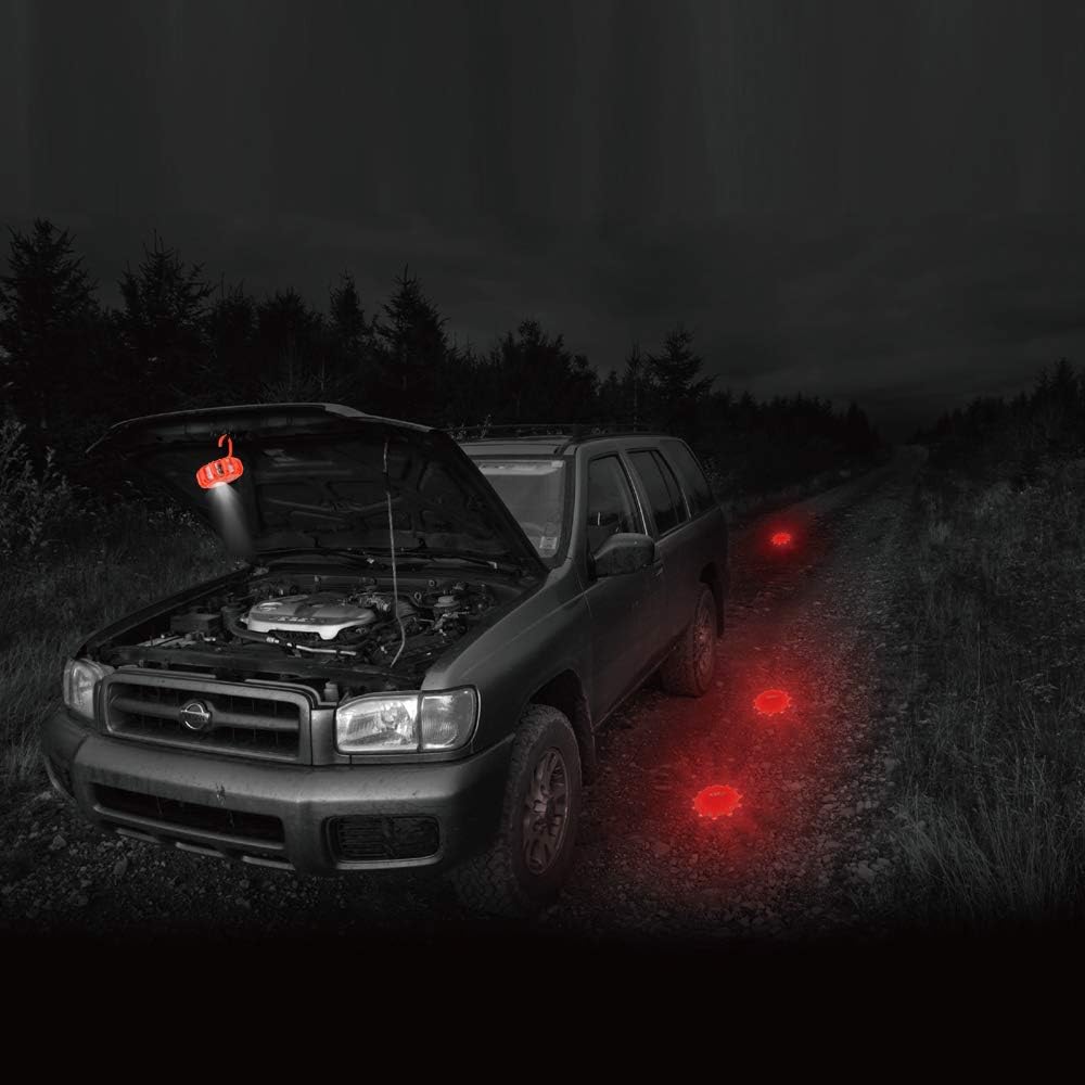 Ecoangel Bengalas LED Recargables por USB para Carretera, Luces de Emergencia - Baliza de Seguridad Vehicular de Adverte