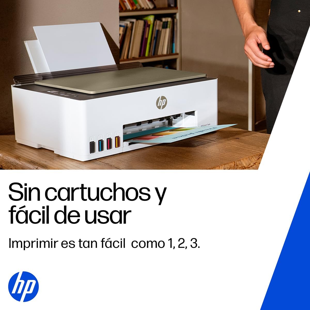HP Impresora Multifuncional Smart Tank 583, Todo-en-Uno, Tanque de Tinta, WiFi, USB, Bluetooth, Smart, AirPrint, Impresi