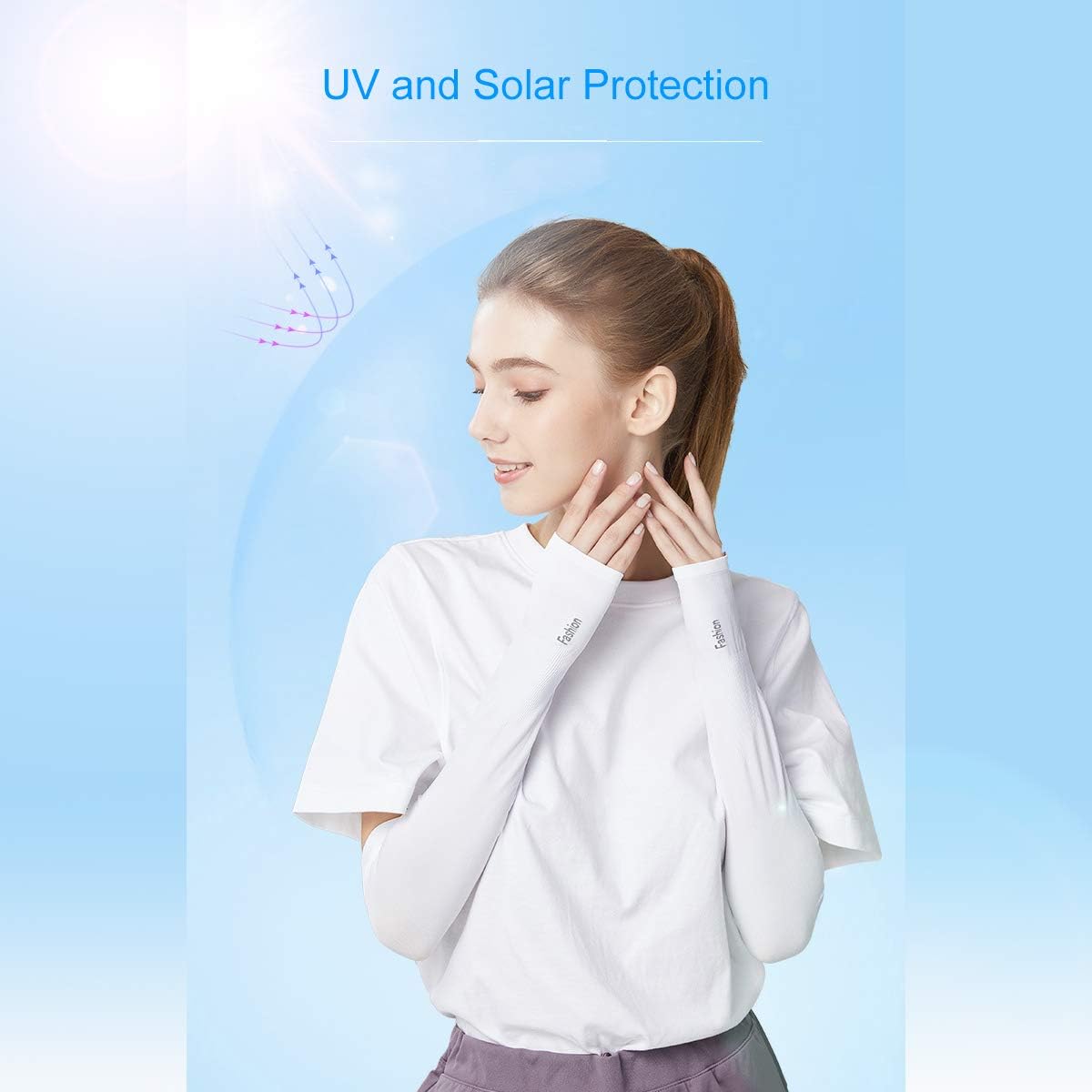 Manga Protectora para Brazo, Mangas de protección UV, Protección Larga Cubierta de Golf Ciclismo Corriendo Pesca Conducc