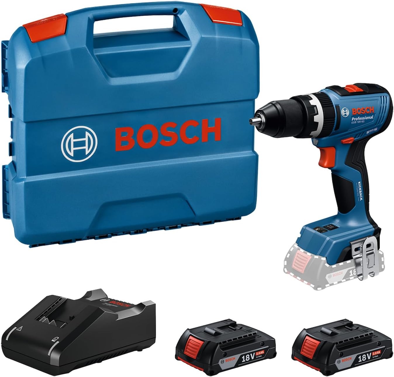 Bosch Rotomartillo Inalámbrico Gsb 18V-65 Brushless con 2 Baterías