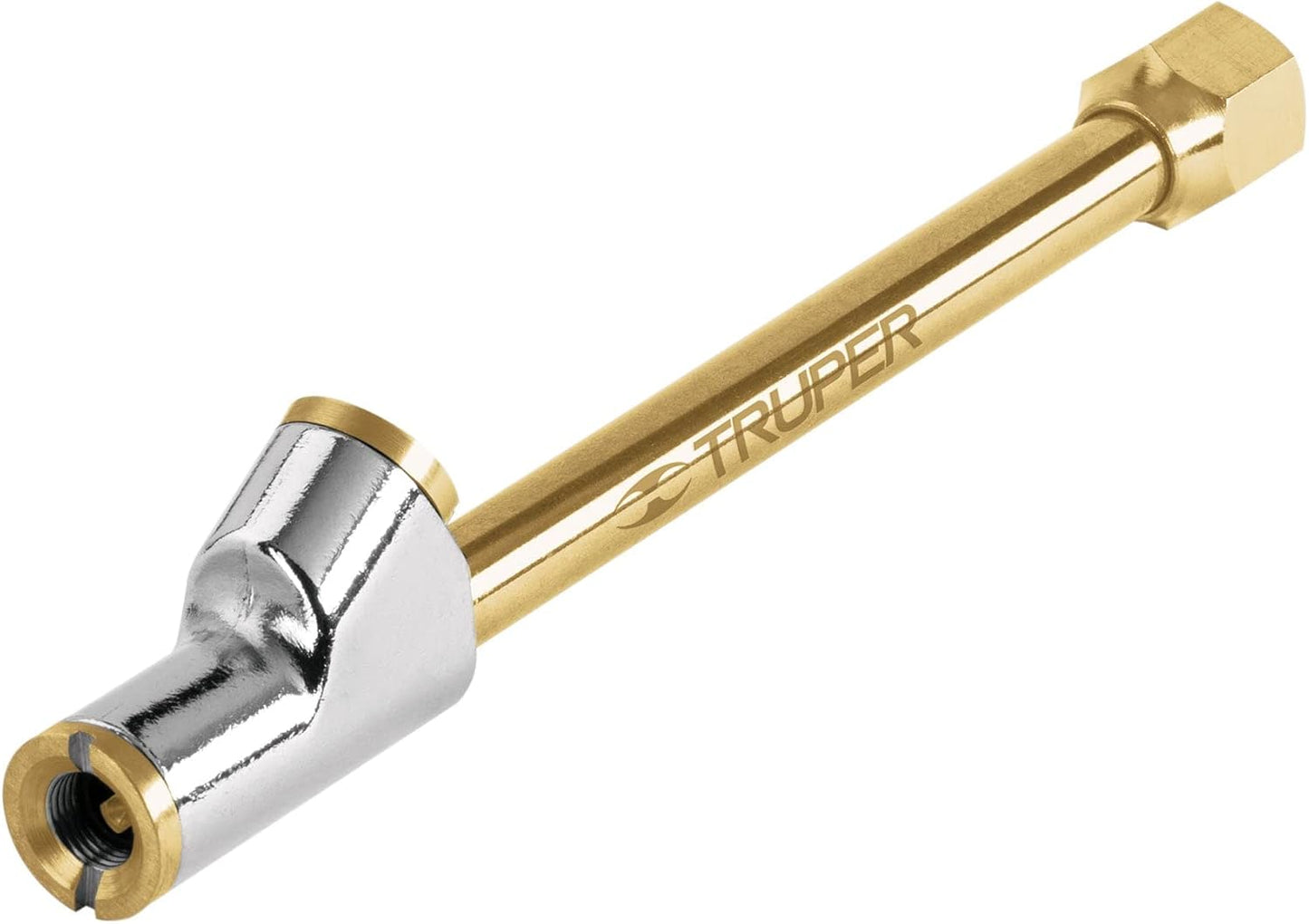 Truper VAL-INF-1/4, Válvula inflador cabeza doble, cuerda 1/4 NPT