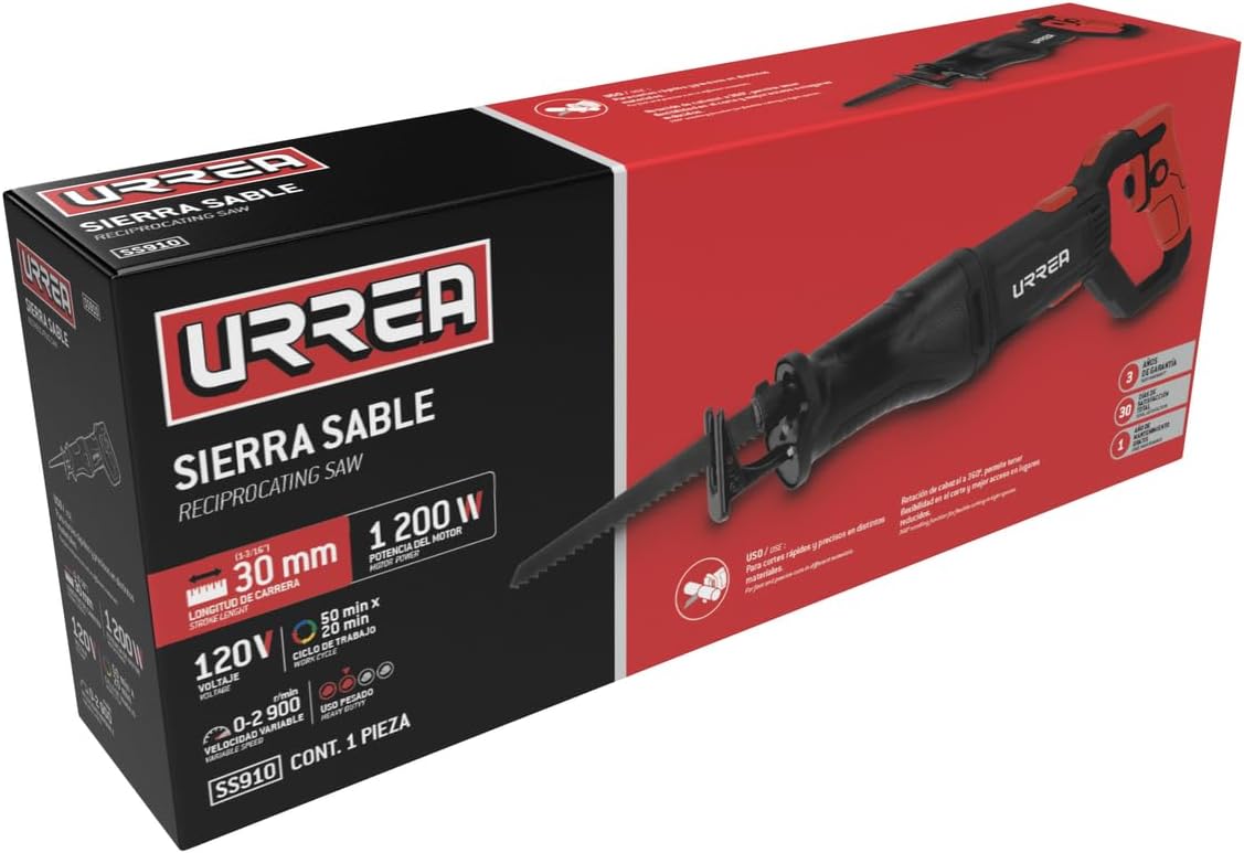 Urrea SS910 Sierra sable 10" 1,200 W 120 V, 0-2,900 RPM
