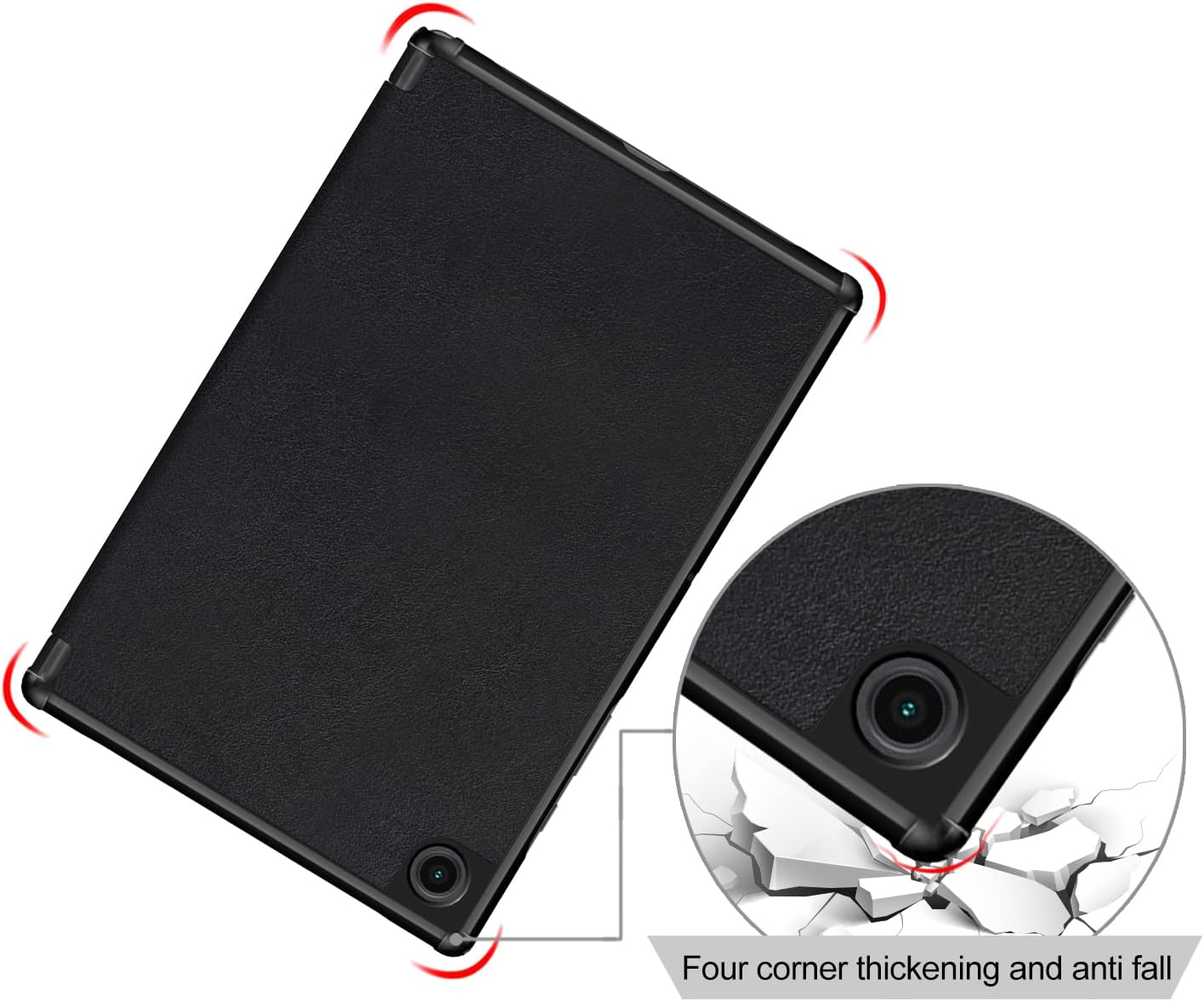 USTIYA Funda para Samsung Galaxy Tab A8 2022 Case SM-X200 SM-X205 SM-X207 10.5 Pulgadas Funda Cuero Protectora PC+PU Sma