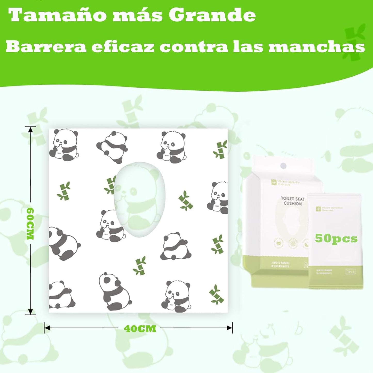 Desechables para Asiento Inodoro,Protector WC Desechable Impermeables Unidades Empaquetadas Individualmente Fundas WC Ta