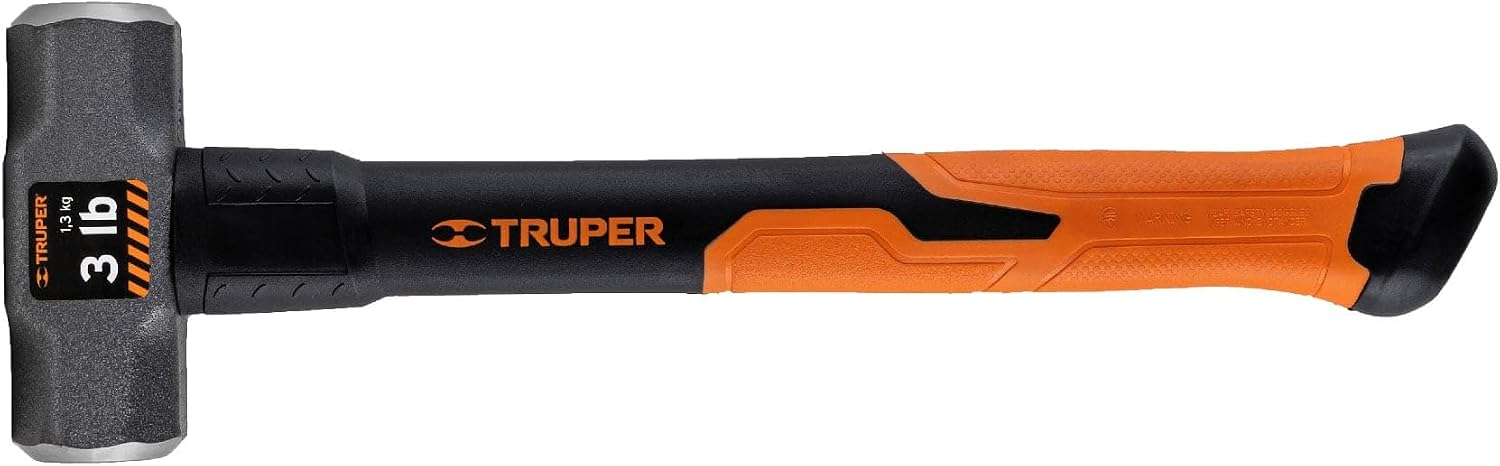 Truper MD-3F, Marro octagonal 3 lbs, mango fibra de vidrio