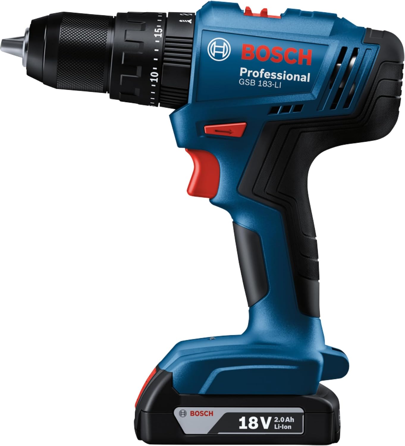 Bosch GSB 183‑LI Rotomartillo Inalámbrico 18 V – 2 Baterías + Maletín – Taladro Percutor para Metal, Madera y Albañilerí