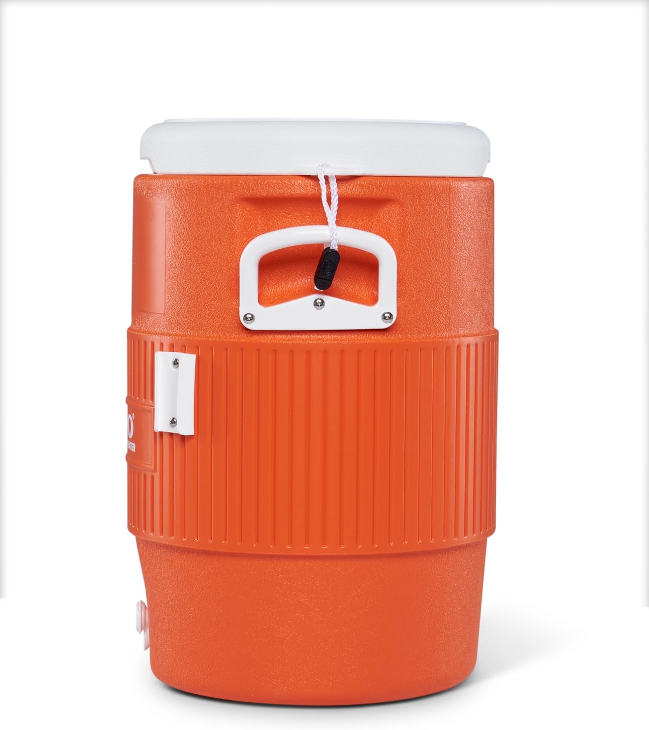 Igloo - Dispensador portátil de agua para bebidas deportivas de 5 galones con tapa plana, naranja brillante