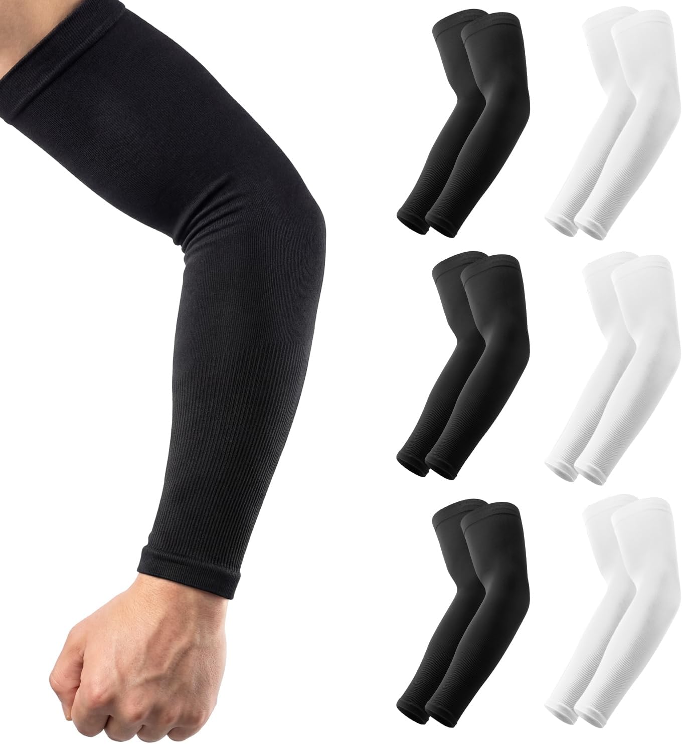 4 Pares Manga Protectora para Brazo, Protección Solar UV Hombres y Mujeres, Mangas para Brazo de Protección Solar, para 