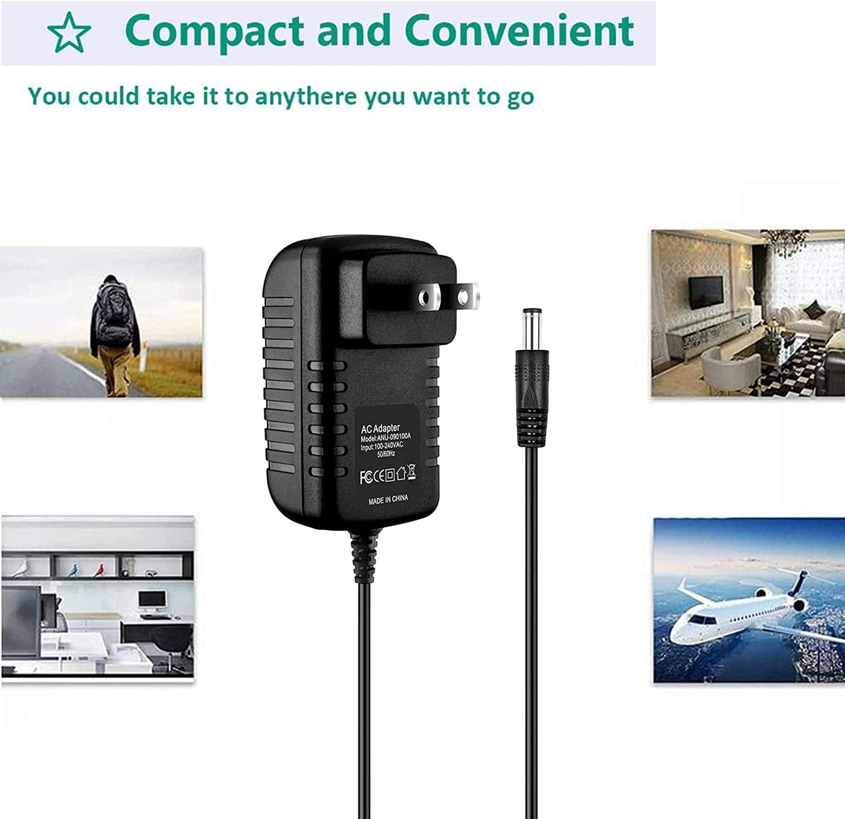 Guy-Tech Adaptador AC/DC compatible con Mitutoyo Surftest SJ-210 SJ-201 Serie SJ-201P SJ-201R SJ-201S SJ-201M Probador d