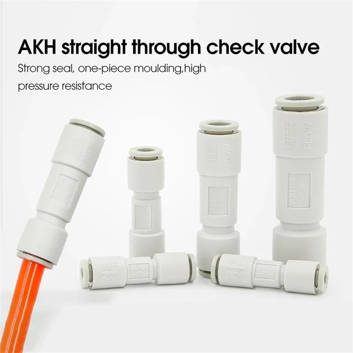 Válvula de retención de aire unidireccional, válvula sin retención, 4mm, 6mm, 8mm, 10mm, neumática, AKH4/AKH6/AKH8/AKH10