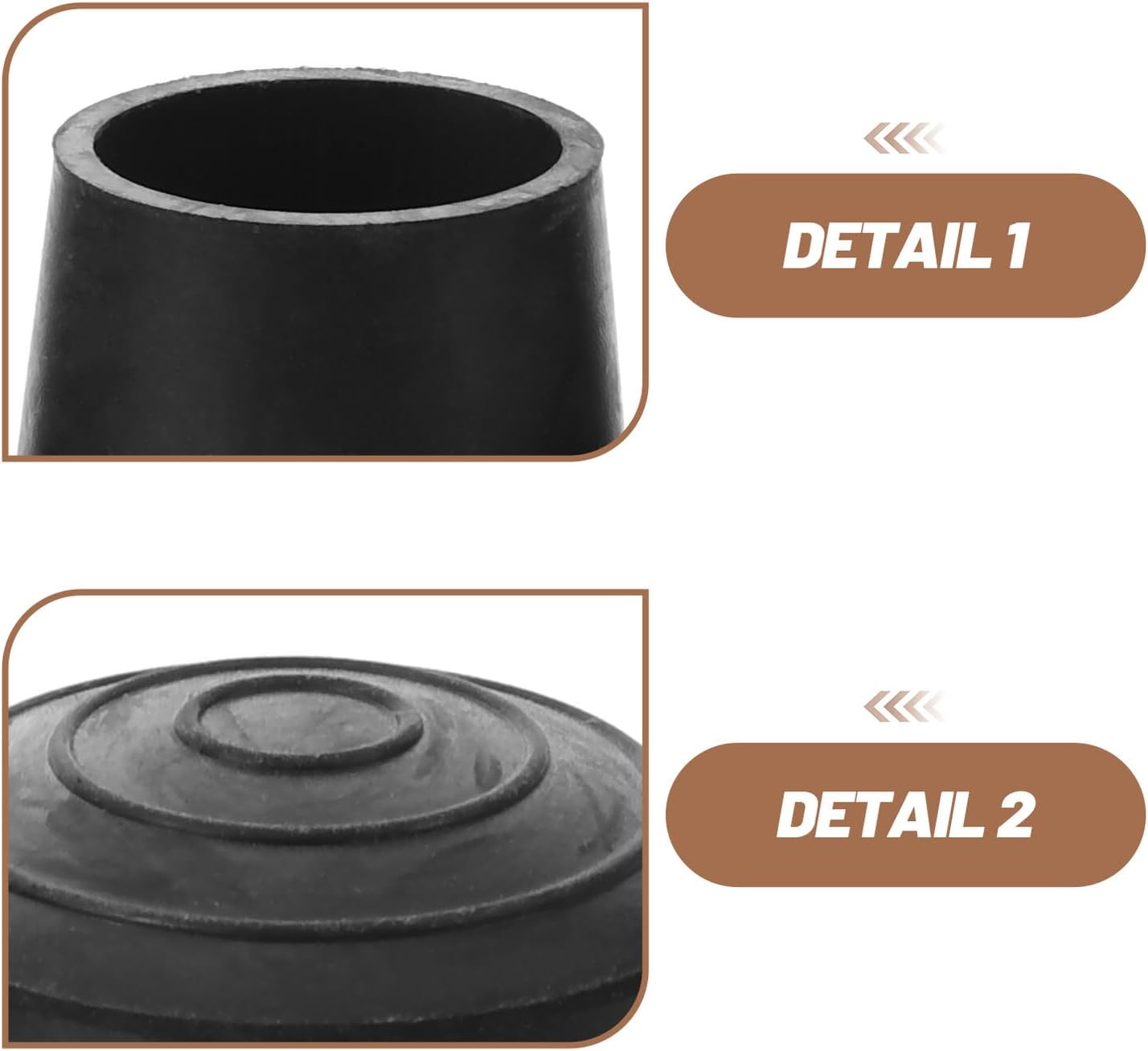 INOOMP Almohadillas para Pies de Silla y Tabla de Planchar, Goma Antideslizante 25 MM, 12 Unidades para Talleres Profesi