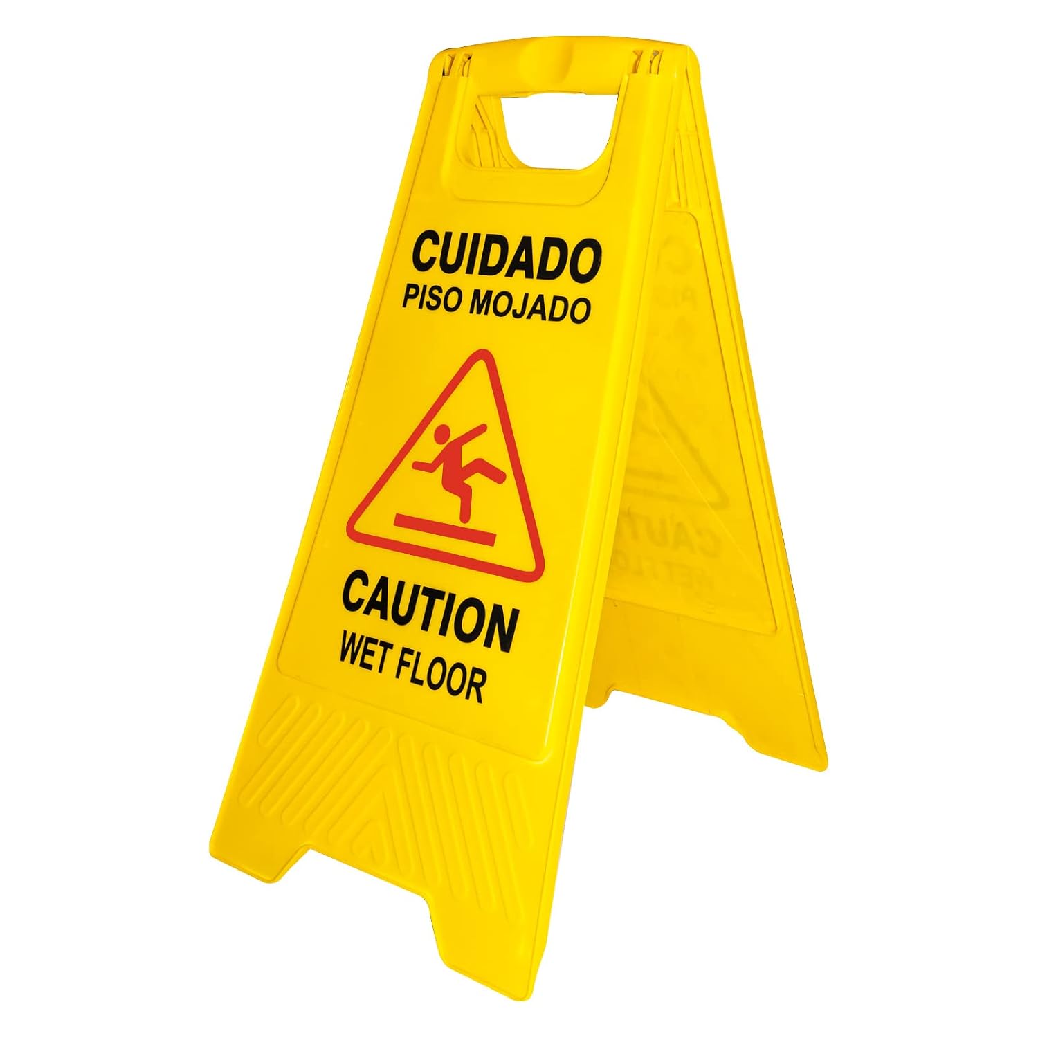 Livingreen Señalamiento de Piso mojado Plegable y Fácil de colocar | Práctico y Durable, Uso Rudo | Color amarillo | Avi