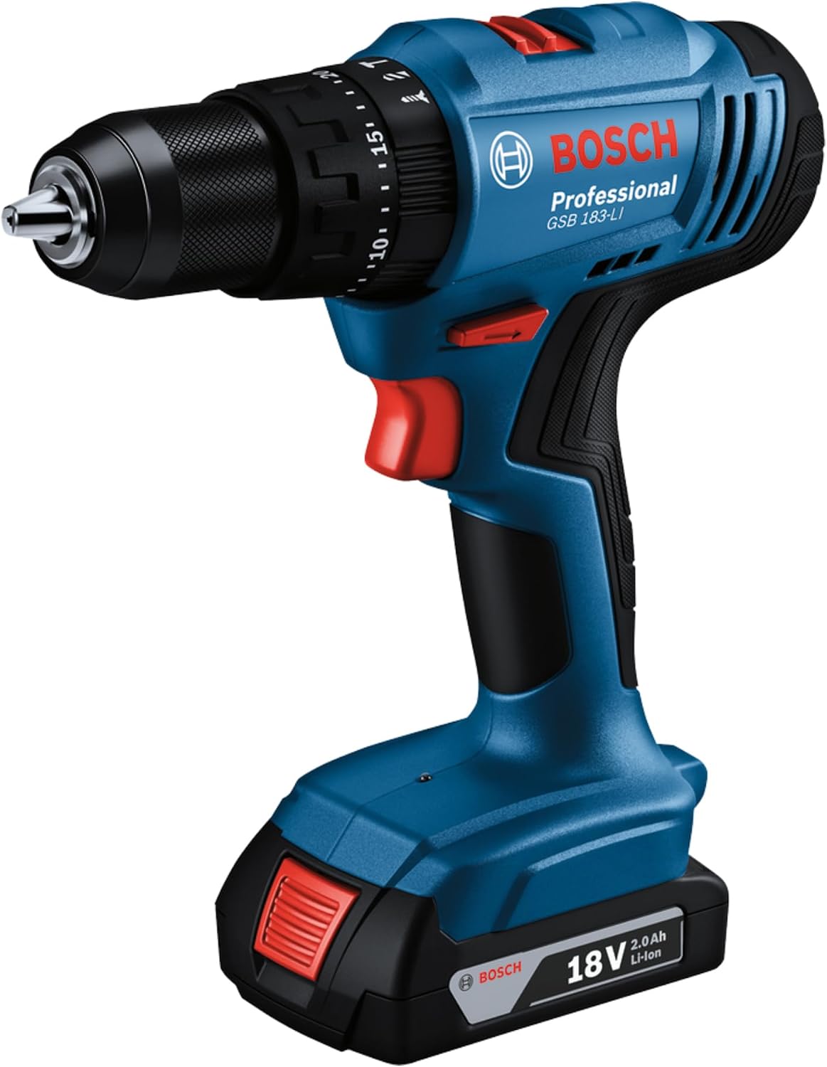 Bosch GSB 183‑LI Rotomartillo Inalámbrico 18 V – 2 Baterías + Maletín – Taladro Percutor para Metal, Madera y Albañilerí
