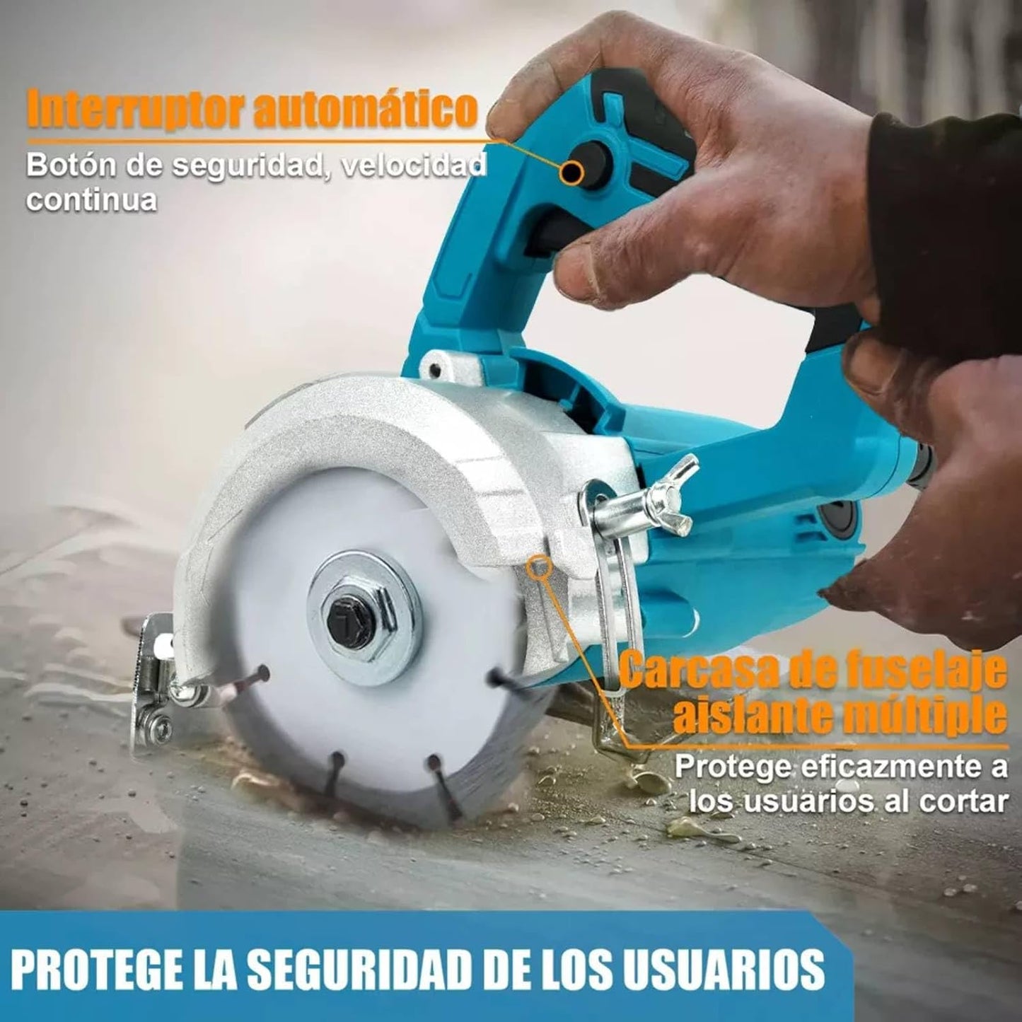 FINYQBET Sierr Circular Cortadora, Pwr 1200W, 12800 RPM,114mm Diámetro de Disco, Cortadora de Mármol y Madera, Mini Sier
