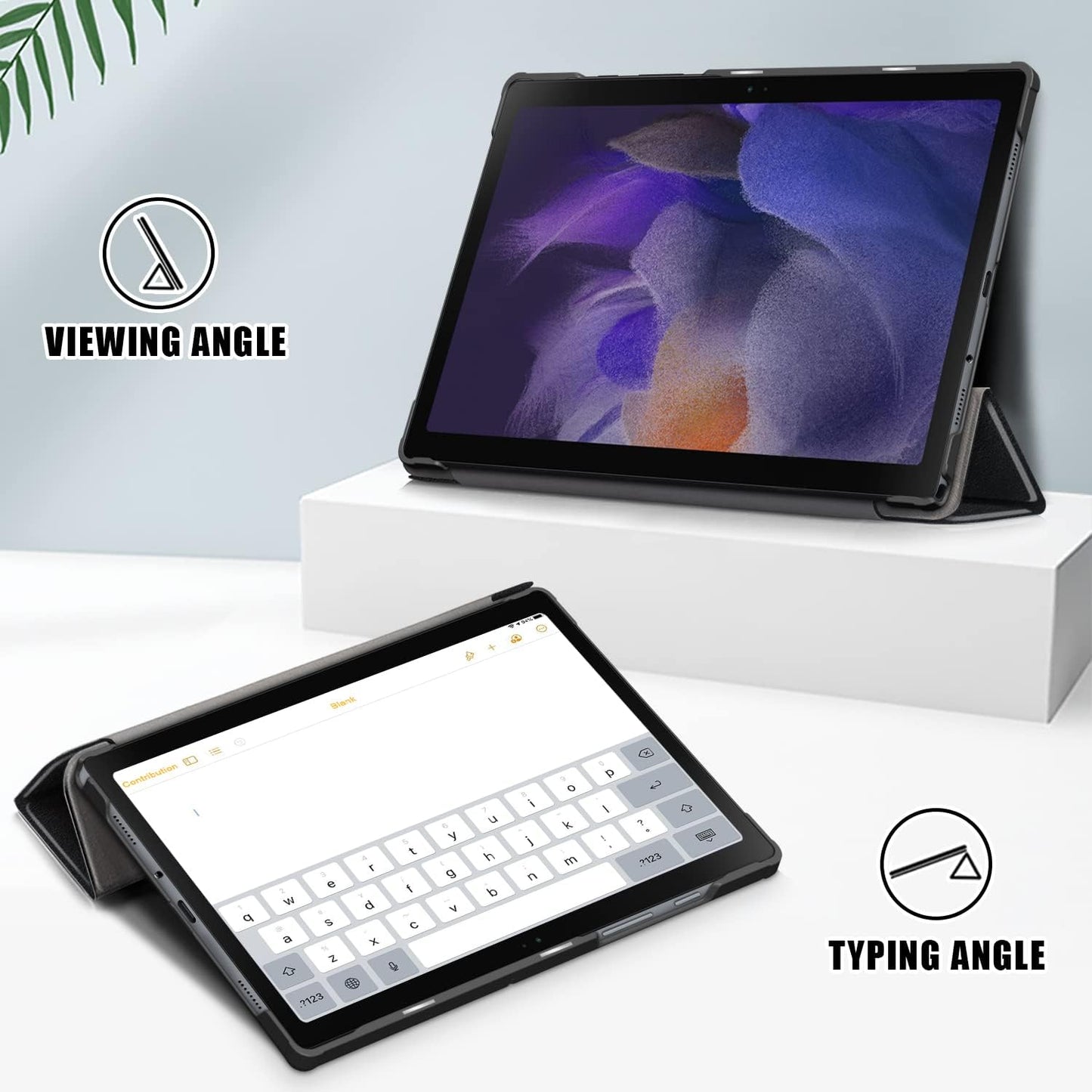 USTIYA Funda para Samsung Galaxy Tab A8 2022 Case SM-X200 SM-X205 SM-X207 10.5 Pulgadas Funda Cuero Protectora PC+PU Sma