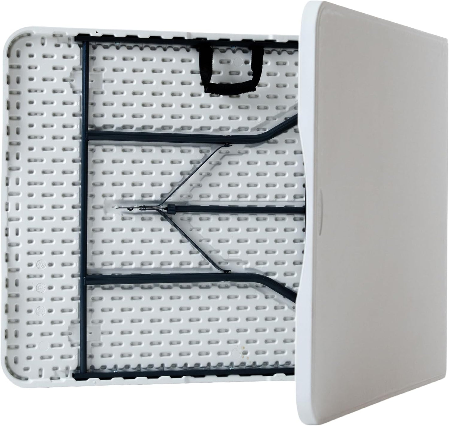 Mesa Plegable 180 cm Blanca – Tipo Portafolio Resistente, Mesa Multiusos para Eventos, Jardín, Banquetes y Negocio, Mode