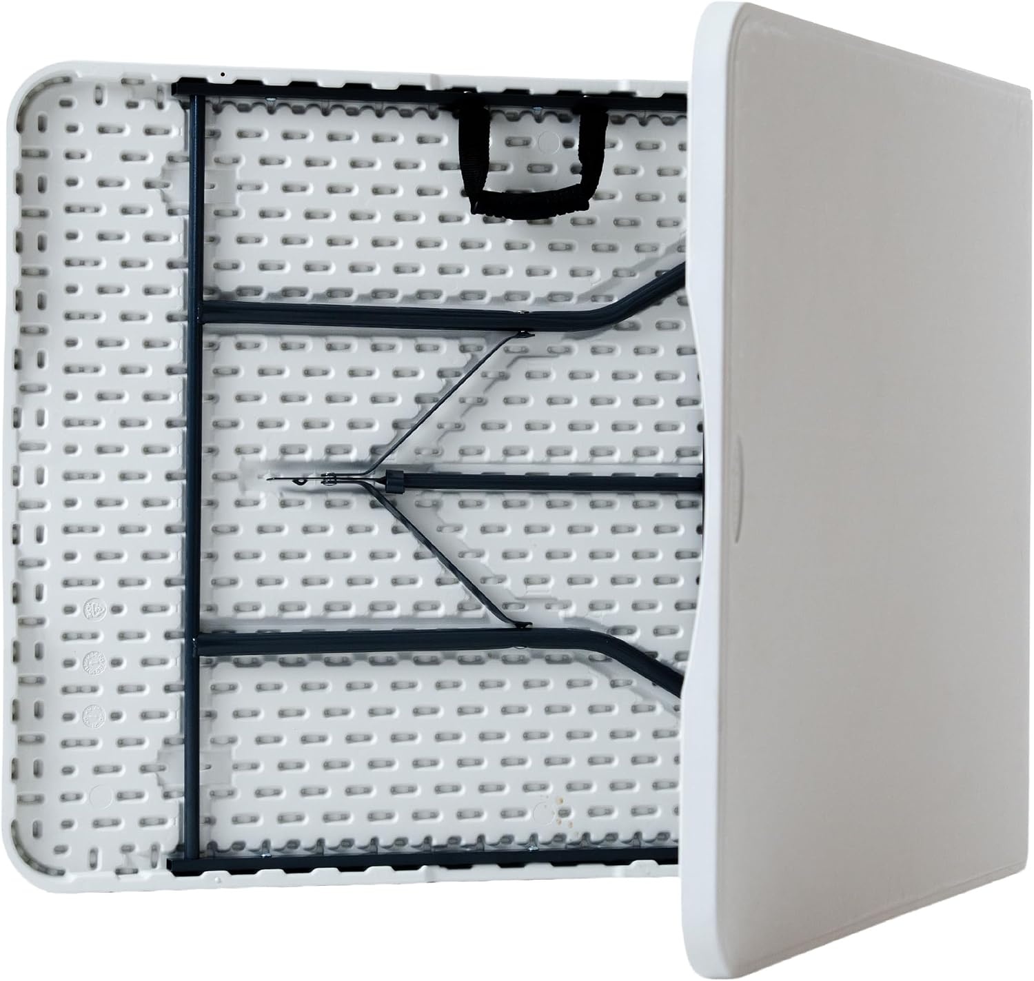 Mesa Plegable 180 cm Blanca – Tipo Portafolio Resistente, Mesa Multiusos para Eventos, Jardín, Banquetes y Negocio, Mode