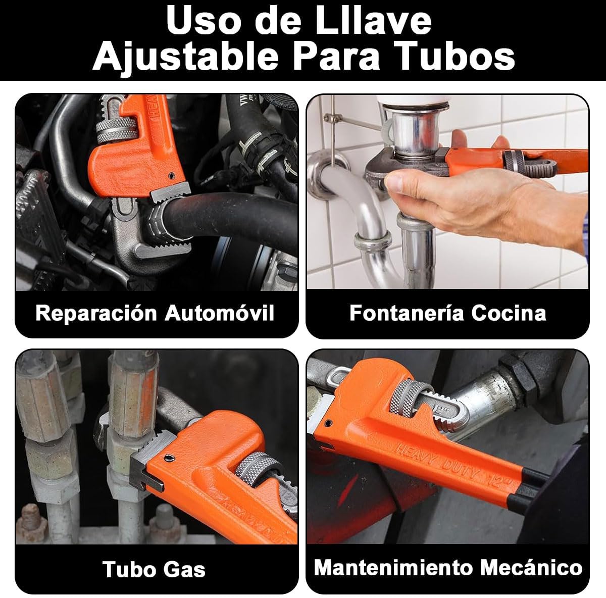 Llave de Tubo Stillson 12" Servicio Pesado para Tuber?as