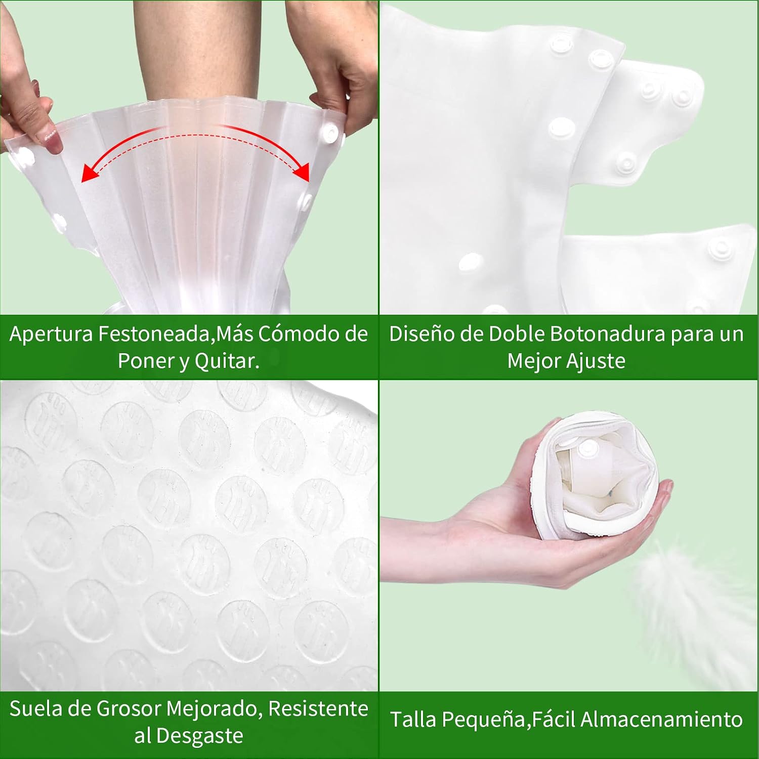 Cubrezapatos Impermeable, Viaje Antideslizante Plegabl de Reutilizable, Barro Ducha de Lluvia Contramedida de Lluvia Apl