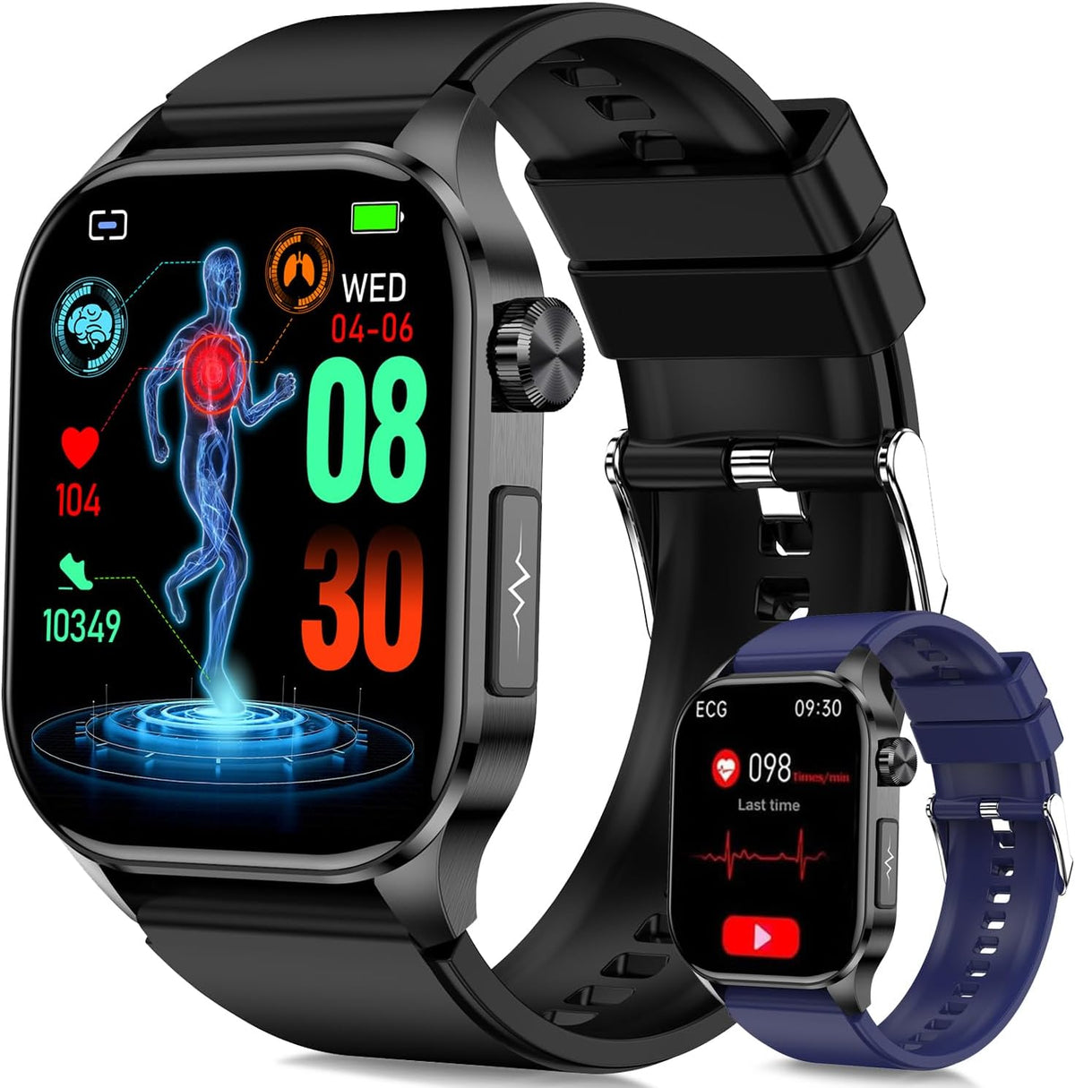 Smartwatch Reloj Inteligente, 1.83" Pulsera Inteligente, Pantalla Táctil Completa Impermeable IP68, con Ritmo Cardíaco S
